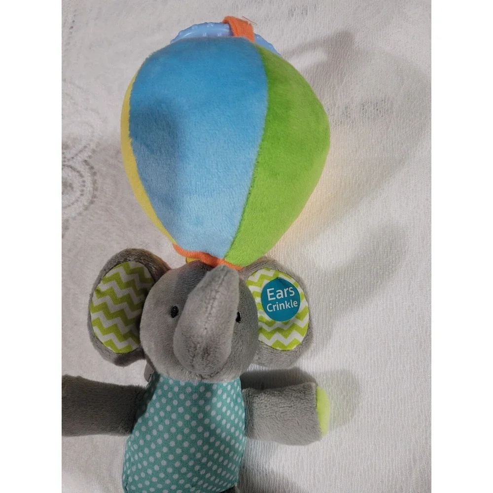 Playtex Baby Pull Down Wiggler Toy  Elephant Hot Air Balloon Vibrates
